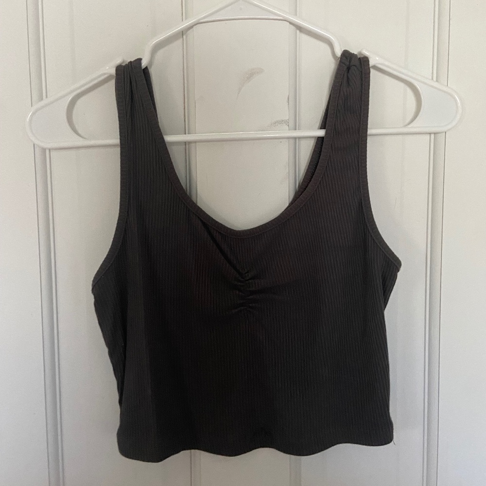 Grey Ruched Tank